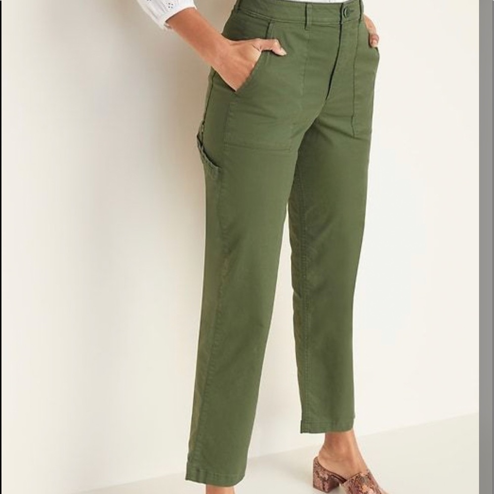 Old Navy tailored high rise carpenter pants NWT